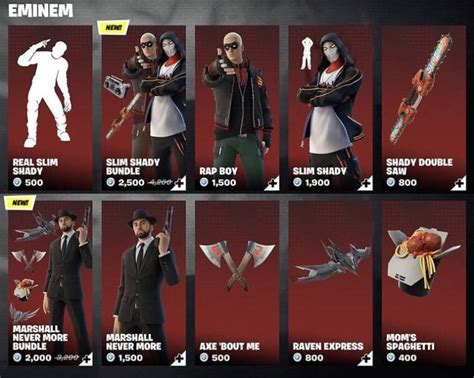 Skins do Eminem chegam ao Fortnite; confira os preços - NerdBunker