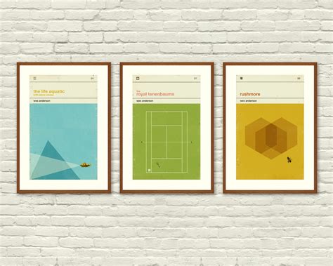 WES ANDERSON Inspired Posters Art Print Movie Poster Series