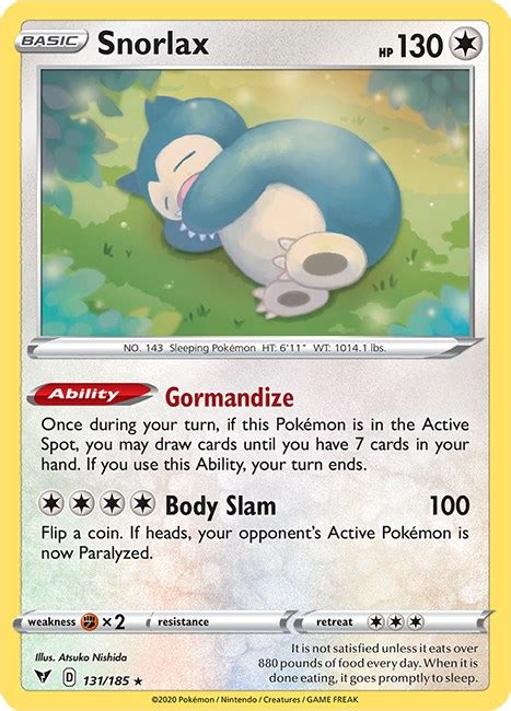 Snorlax Pokemon Card