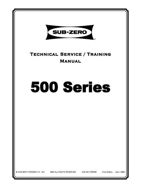 Sub-Zero 500 Service Manual PDF | PDF | Refrigerator | Door