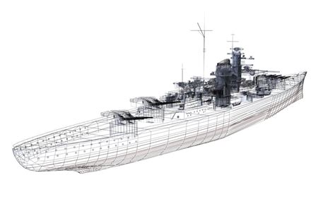 battleship bismarck 3d max