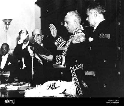 Pres. Rafael Trujillo of the Dominican Republic (second from right ...