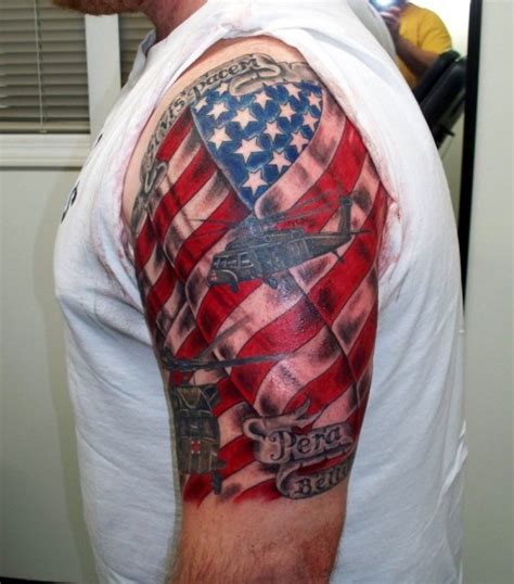 Colorful american air force symbol tattoo on shoulder - Tattooimages.biz