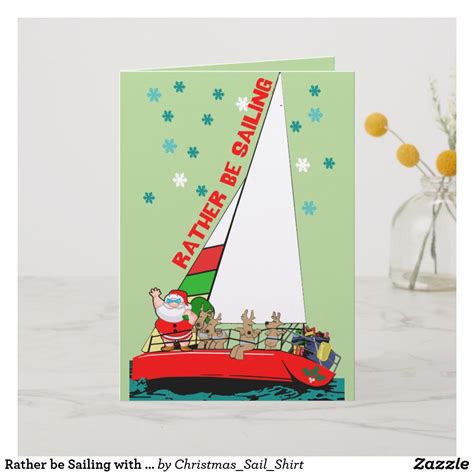 Funny Christmas card Santa in sailboat | Holiday cards, Funny christmas cards, Nautical gifts