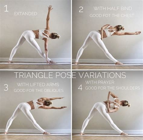 Triangle Pose Variations | Yoga beginners, Yoga