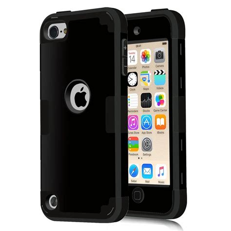 For iPod Touch 5 Cover Shockproof Protective Case Hard Soft Silicone Armor Full Body Cases For ...