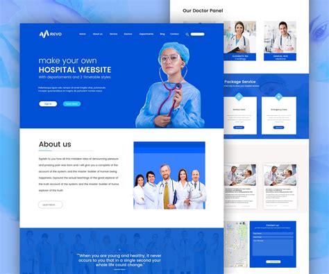 Hospital Website Template Free PSD – Download PSD