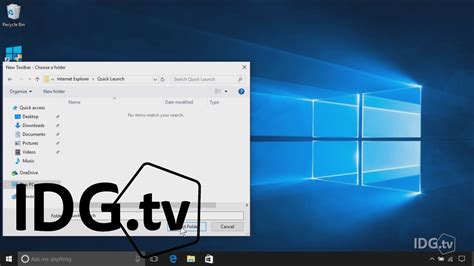 Get the Quick Launch Bar in Windows 10 - YouTube