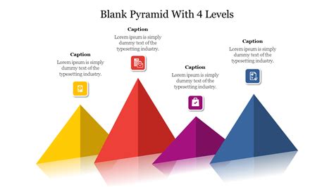 Download Now! Blank Pyramid With 4 Levels Presentation