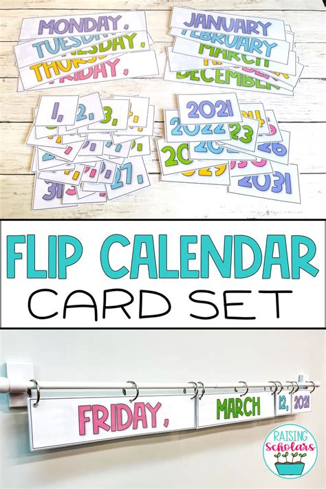 Daily Flip Calendar Set in 2021 | 3rd grade classroom, School classroom, Classroom themes