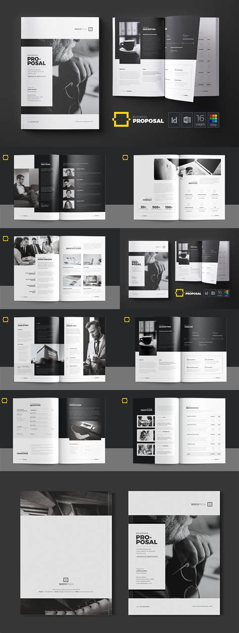 Modern Business Proposal Beauty Brochure Layout Templates For Graphic Design Inspiration ...