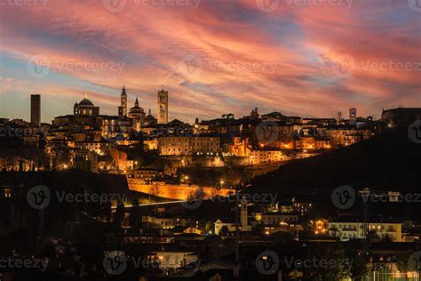 Bergamo old town skyline 5890194 Stock Photo at Vecteezy