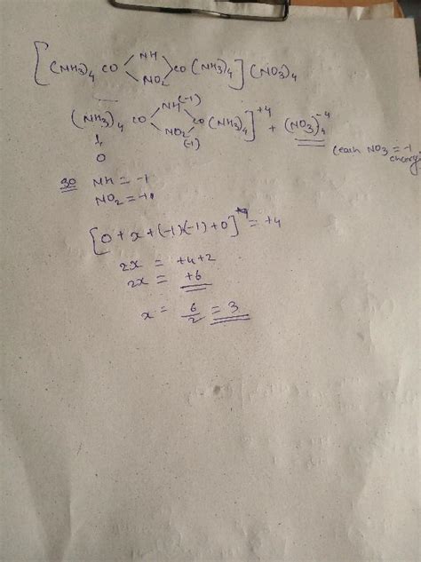 Oxidation state of cobalt in [Co(NH3)4 (H2O)Cl]SO4