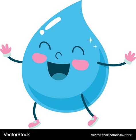 Cartoon raindrop Royalty Free Vector Image - VectorStock