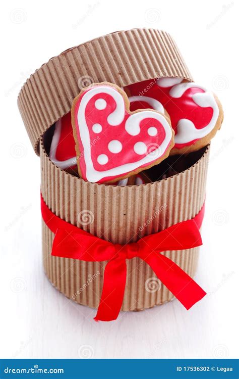 Heart-shaped biscuits stock photo. Image of food, bakery - 17536302