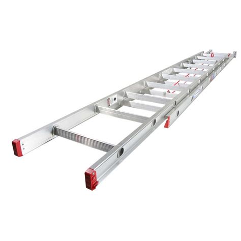 Werner 20 ft. H x 16 in. W Aluminum Extension Ladder Type III 200 lb ...