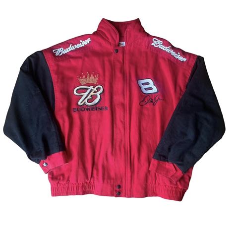 NASCAR Women's Black and Red Jacket | Depop