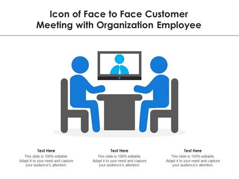 Icon Of Face To Face Customer Meeting With Organization Employee ...