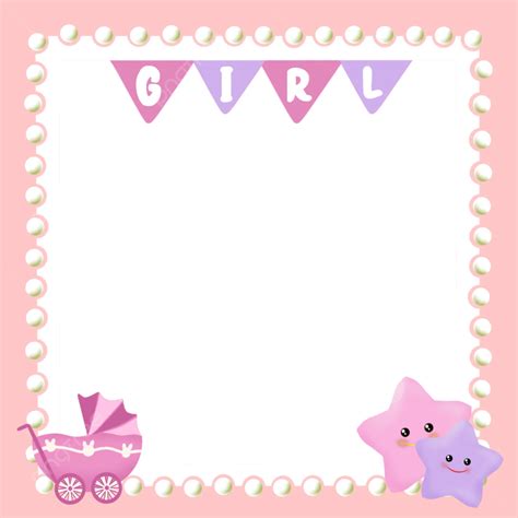 Square Shaped Pink Photocall With Star Ornament For Newborn Baby Girl ...