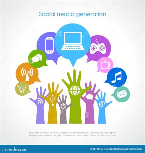 Social Media Poster Stock Photos - Image: 30402963