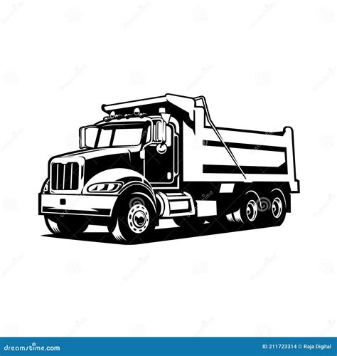 Dump Truck Clipart Black And White