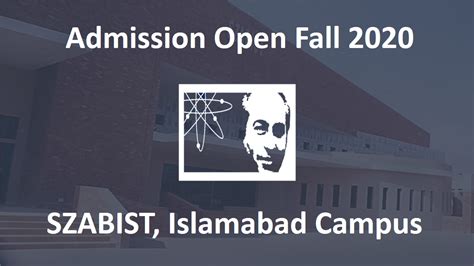 [Admissions Open Fall 2020] SZABIST, Islamabad Campus - Jaamiah.com