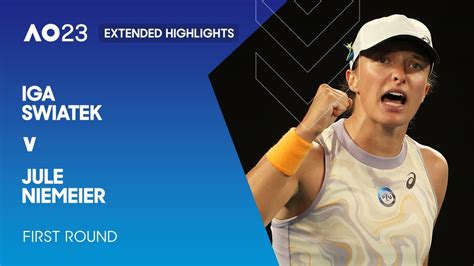 Iga Swiatek v Jule Niemeier Extended Highlights | Australian Open 2023 ...