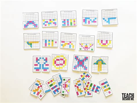 Math Art: Symmetrical Pattern Coloring Cards - Teach Beside Me