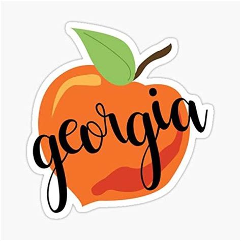 Amazon.com - Georgia Peach Sticker - My STICKER Design - Sticker Graphic