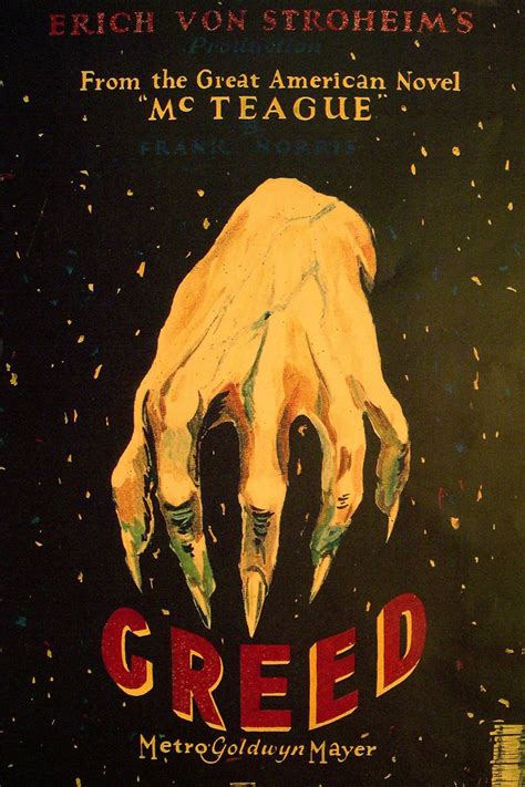 Rapacità (Greed) di Erich von Stroheim (1924) | Avarizia, Poster di ...