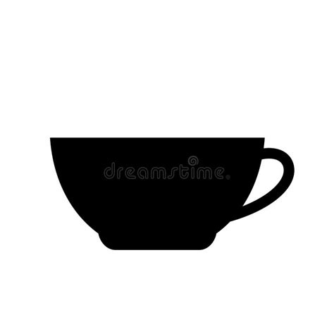 Tea cup silhouette icon stock vector. Illustration of drink - 147149408