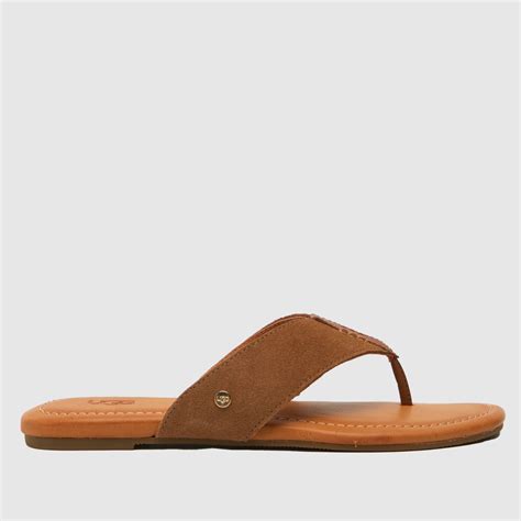 UGG Tan Carey Flip Flop Sandals - ShoeFreak