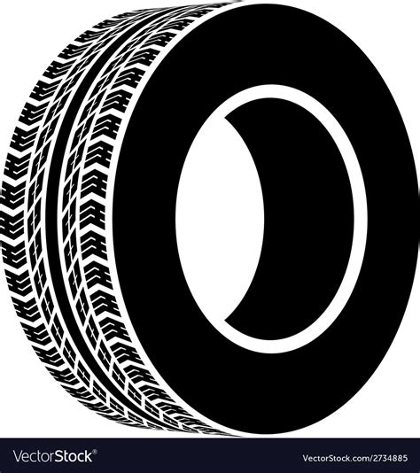 Black terrain tyre symbol Royalty Free Vector Image