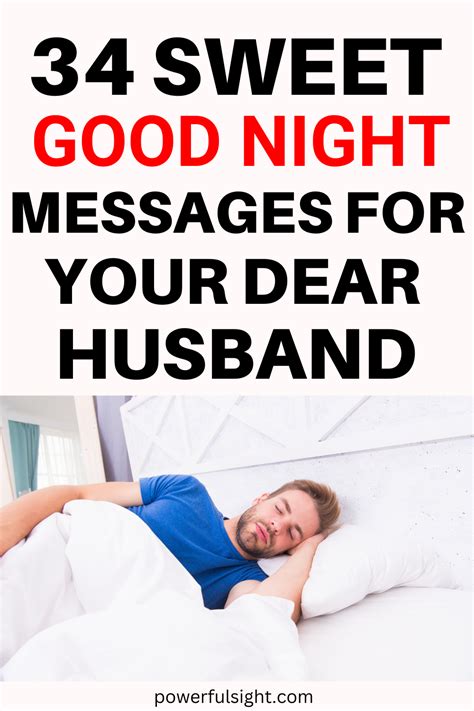 34 Sweet Good Night Messages for Your Beloved Husband - Powerful Sight