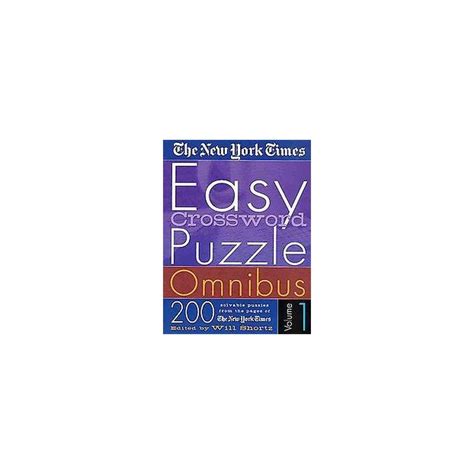 The new york times easy crossword puzzle omnibus 1 paperback – Artofit