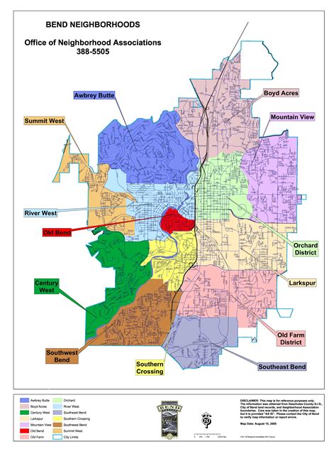 Bend Neighborhood Map - Oregon High Desert Lifestyle