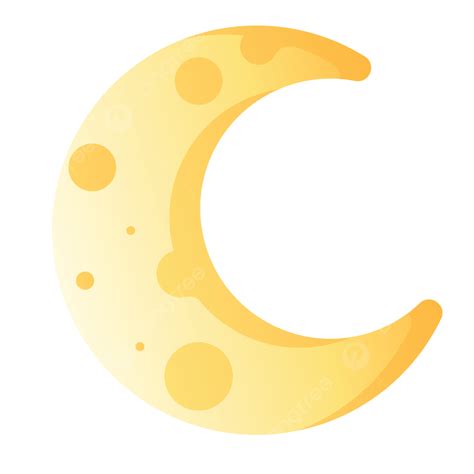 Crescent Moon Clipart Hd PNG, Golden Crescent Moon Vector, Crescent ...