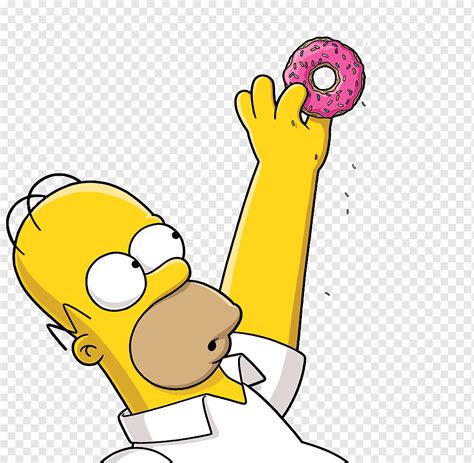 Los simpson homer simpson sosteniendo donut ilustración, homer simpson ...