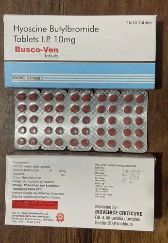 Hyoscine Butylbromide Tablets, 10 mg at Rs 600/box in Panchkula | ID ...