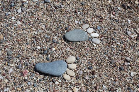 Free Images : beach, sea, sand, rock, footprint, pebble, soil, material ...