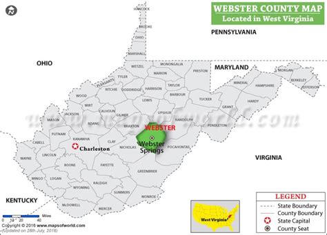 Webster County Map, West Virginia