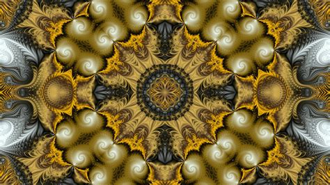 Download Gold Abstract Fractal HD Wallpaper