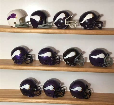 11 Minnesota Vikings Complete NFL Helmet History Riddell Pocket Pro 2 ...