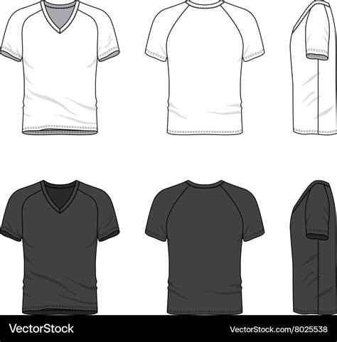 Blank v-neck t-shirt Royalty Free Vector Image