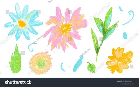 22,113 Crayon drawing flower Stock Illustrations, Images & Vectors | Shutterstock