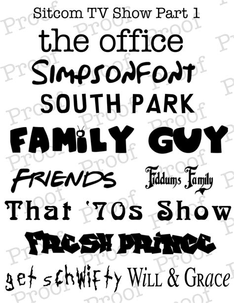 Sitcom TV Show Font Collection Part 1 Great for use with | Etsy