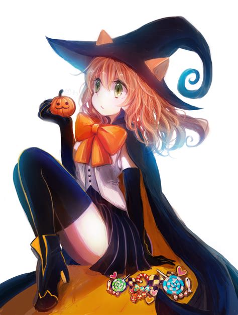 Anime Halloween Girl Cat