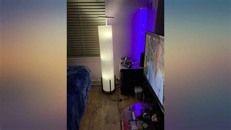 CAUDTK Column Floor Lamps Remote Control Dimmable 61 Inch 3 Smart Light Bulbs Color review - YouTube