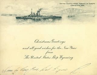 Christmas Greetings Card, USS Wyoming, 1918 | This card from… | Flickr