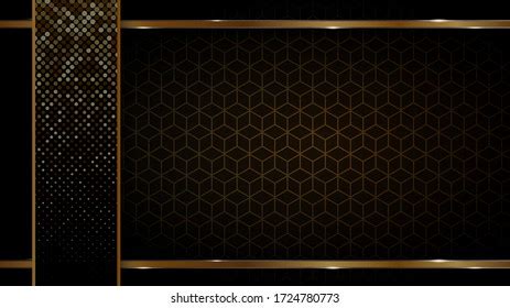 Black Gold Background Abstract Geometric Shapes Stock Vector (Royalty Free) 1724780773 ...